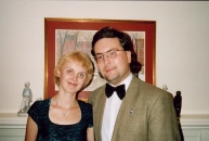 PIANO SYNERGY DUO (Руслан Свиридов и Ирина Хованская) после концерта в Hilton Head Island, Южная Каролина, США (Август 2001 года)